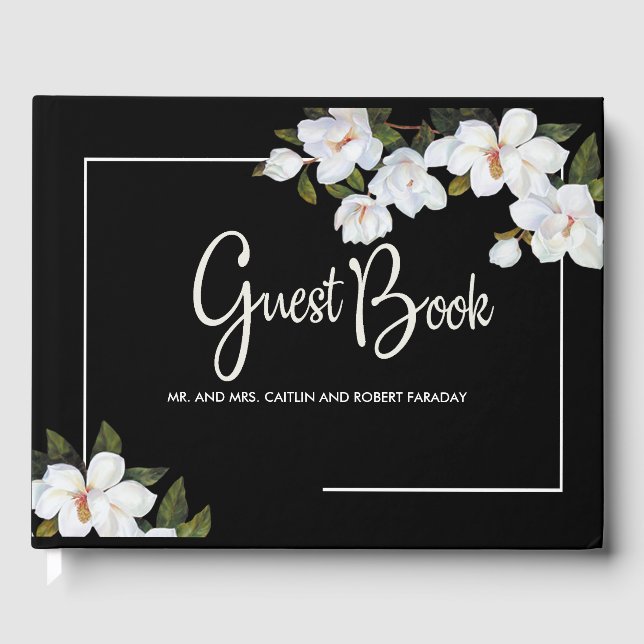 Libro De Visitas Rosa blanca vintage (Anverso)