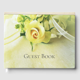 Libro De Visitas Rosa con boda de cinta