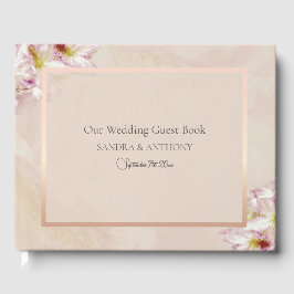 Libro De Visitas Rosa Gold Azalea Boda