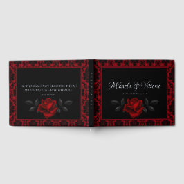 Libro De Visitas Rosa gótico oscuro Boda