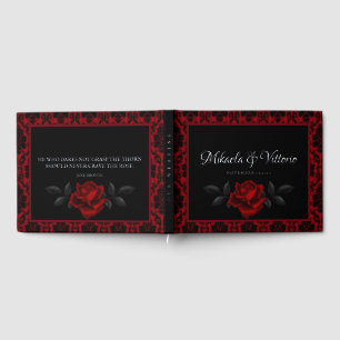 Libro De Visitas Rosa gótico oscuro Boda