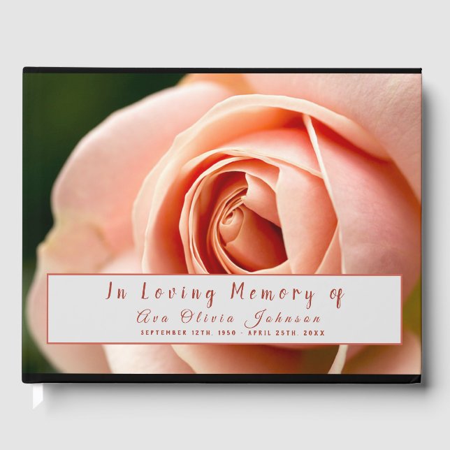 Libro De Visitas Rosa Memorial Guest Book (Anverso)