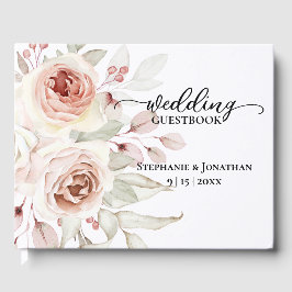 Libro De Visitas Rosa romántico Boda invitado