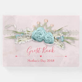 Libro De Visitas Rosas azules y el Bouquet floral de la corona Día 