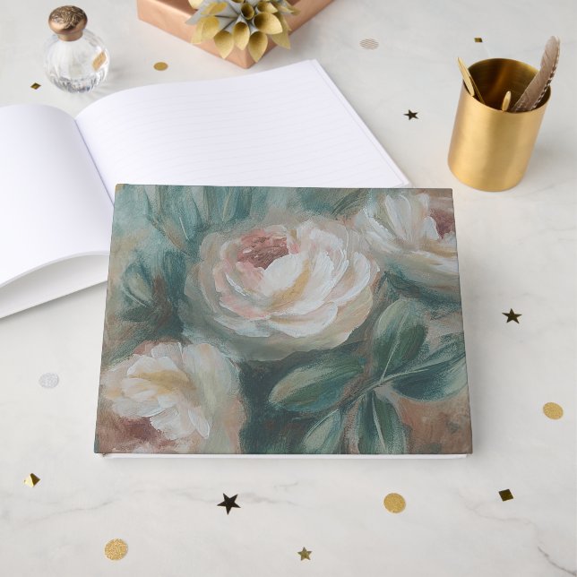 Libro De Visitas Rosas Blancas  (Anverso Abierto)