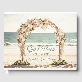 Libro De Visitas Rosas de Beach Wedding Arbor