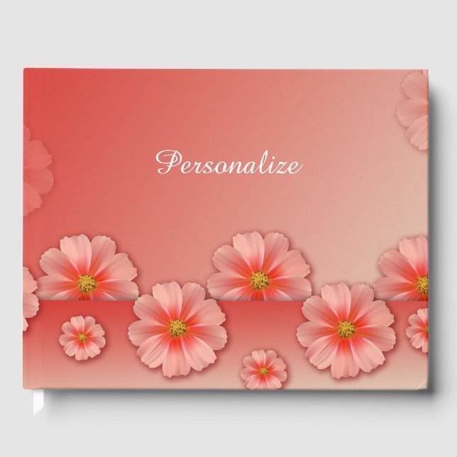 Libro De Visitas Rosas de Educación Elegante y Romántica Personaliz (Anverso)