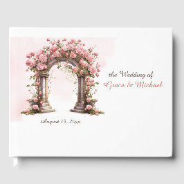 Libro De Visitas Rosas de Rubor Boho Boda Arch Boda