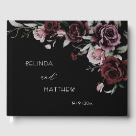 Libro De Visitas Rosas oscuras románticas | Boda