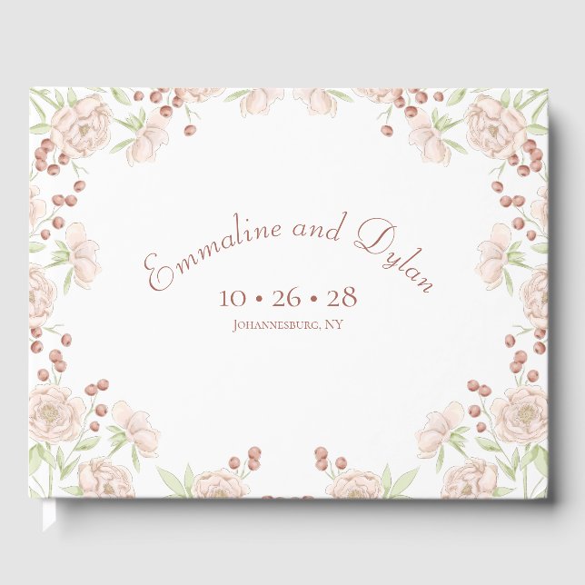 Libro De Visitas Rosas Rosadas Bodas (Anverso)