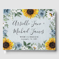 Rosas Rústicos de Sunflower Dusty Blue Country Bod