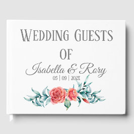 Libro De Visitas Rosas y Boda Eucalyptus Bouquet