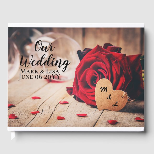 Libro De Visitas Roses rojos (Anverso)