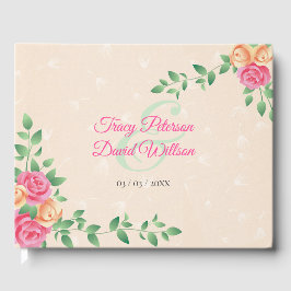 Libro De Visitas Roses Rosadas Y Amarillas