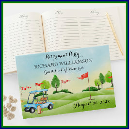 Libro De Visitas Rótulo De Golf Fiesta De Jubilación En