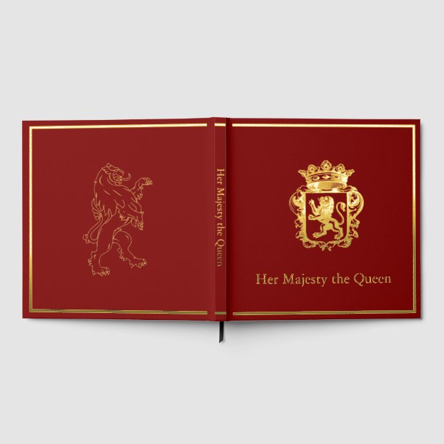 Libro De Visitas Royal Lion Scrapbook Photo Album Foil (Lleno)