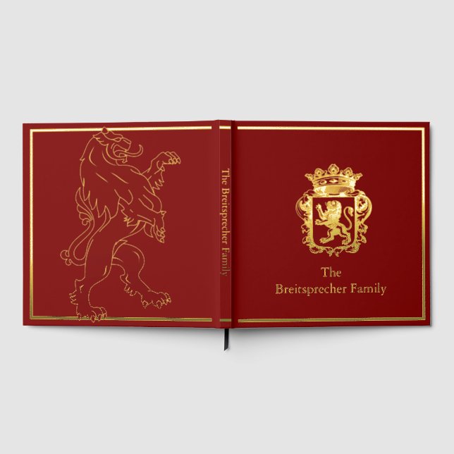 Libro De Visitas Royal Lion Scrapbook Photo Album Foil (Lleno)