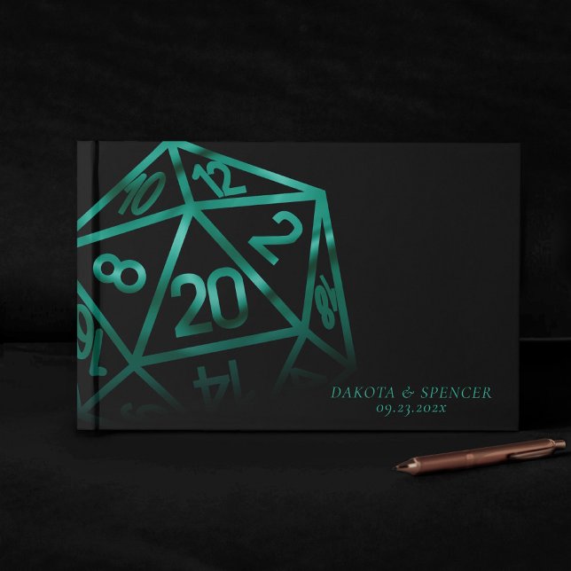 Libro De Visitas RPG Dice | Personalizado de la esmeralda Fantasy T (Subido por el creador)