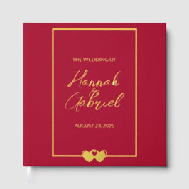 Libro De Visitas Ruby Red Boda