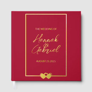 Libro De Visitas Ruby Red Boda