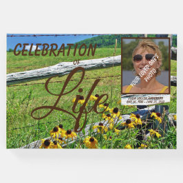 Libro De Visitas Rusic Mountain Wildflowers Celebración De La Vida