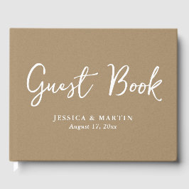 Libro De Visitas Rusitc Kraft Paper Boda Guest Book