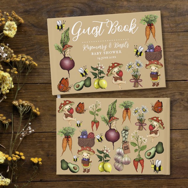 Libro De Visitas Rustic Farmers Market Little Sprout Baby Shower  (Subido por el creador)