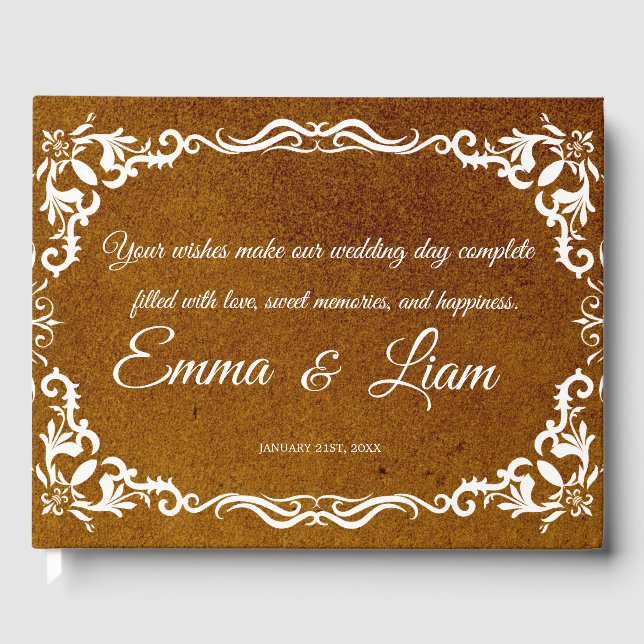 Libro De Visitas Rustic Mexican Wedding Guest Book  (Anverso)