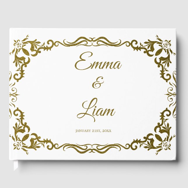 Libro De Visitas Rustic Mexican Wedding Guest Book  (Anverso)