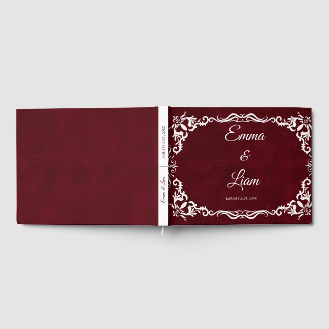 Libro De Visitas Rustic Mexican Wedding Guest Book  (Lleno)