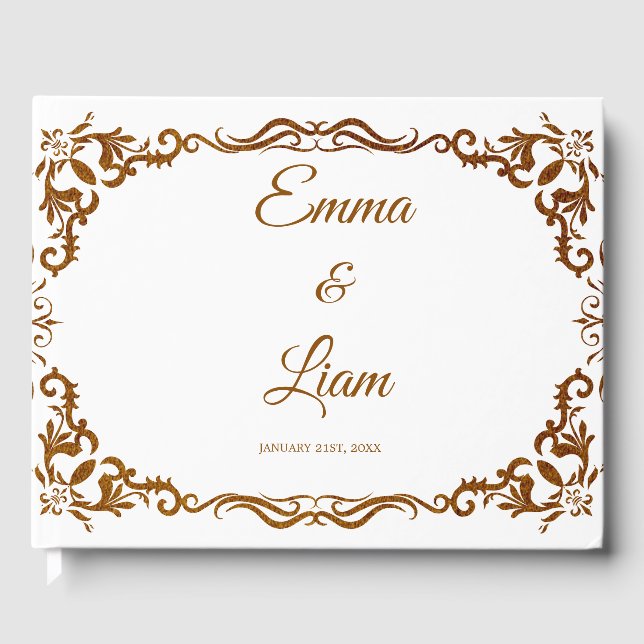 Libro De Visitas Rustic Mexican Wedding Guest Book  (Anverso)