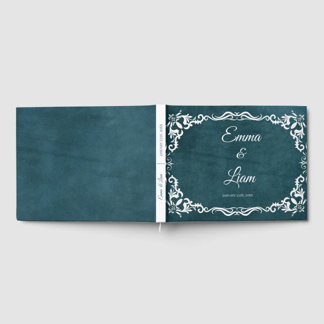 Libro De Visitas Rustic Mexican Wedding Guest Book  (Lleno)