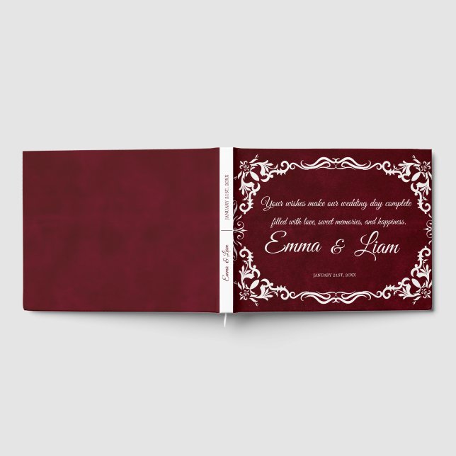 Libro De Visitas Rustic Mexican Wedding Guest Book  (Lleno)