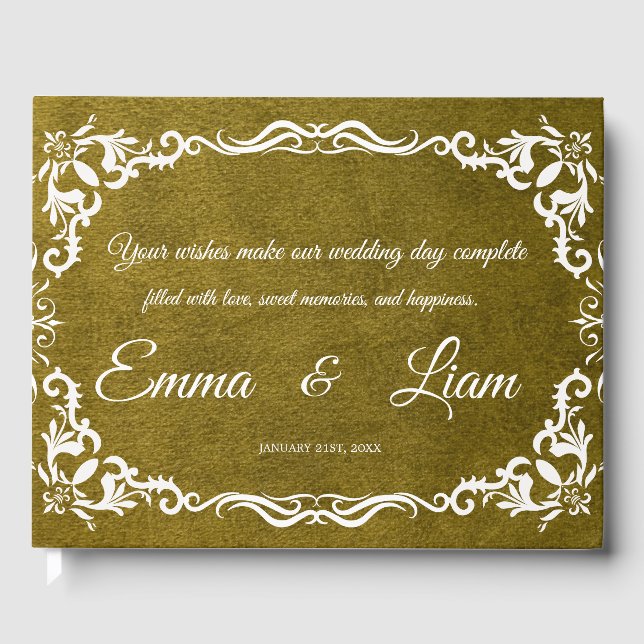 Libro De Visitas Rustic Mexican Wedding Guest Book  (Anverso)