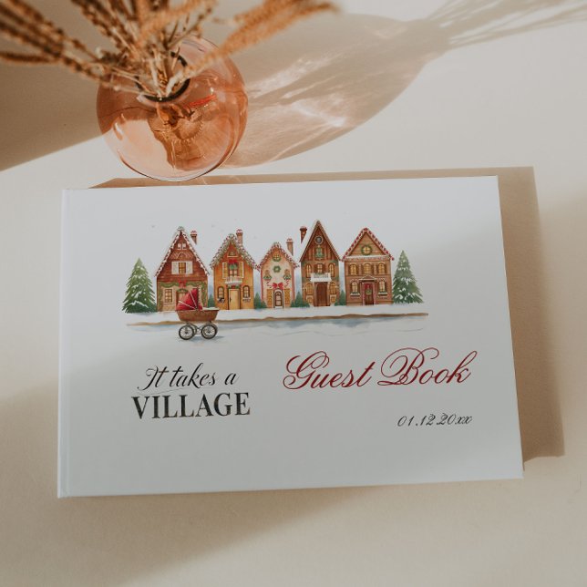 Libro De Visitas Rustic Troller Village alberga Baby Shower de invi (Subido por el creador)