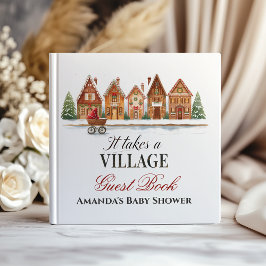 Libro De Visitas Rustic Troller Village alberga Baby Shower de invi