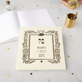 Libro De Visitas Rustic Vintage Cowboy Western Barn Elegant 