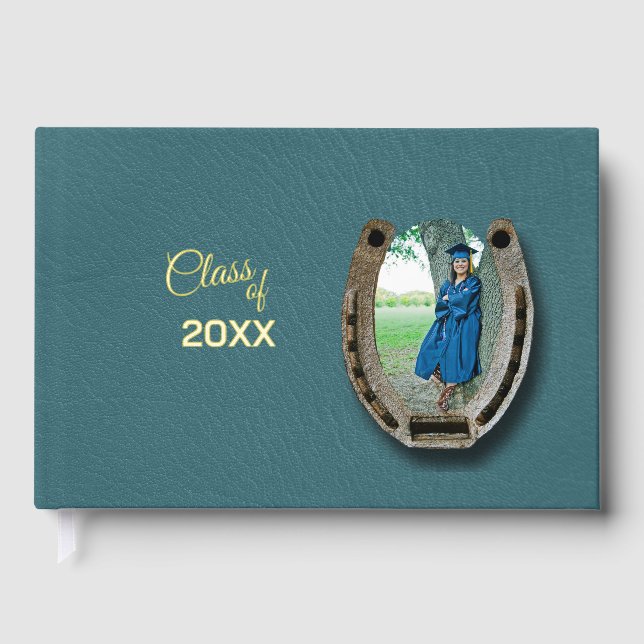 Libro De Visitas Rustic Western foil Graduation Party Guestbook  (Anverso)