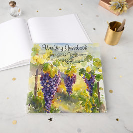 Libro De Visitas Rústica uva vitícola Lemons Boda de Italia