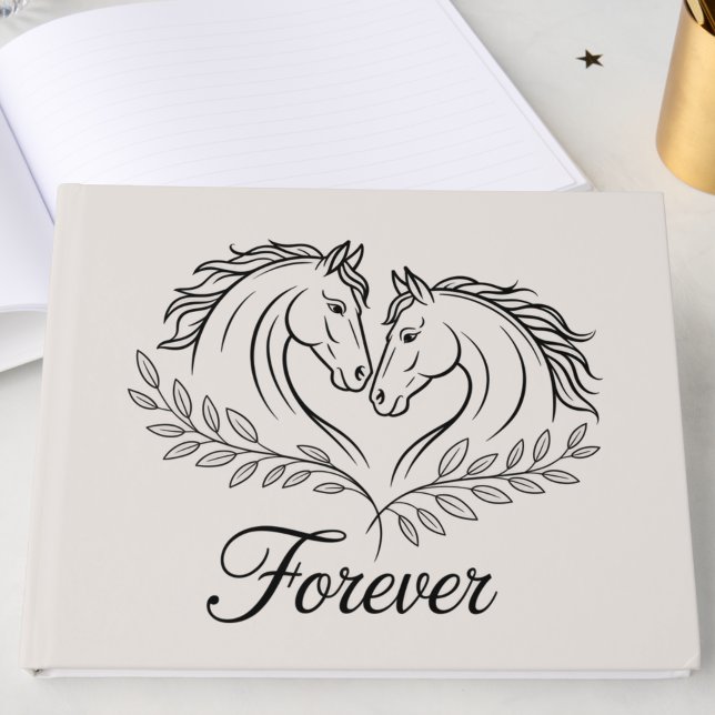 Libro De Visitas Rústico País Caballo Boda Elegante Occidental (Subido por el creador)