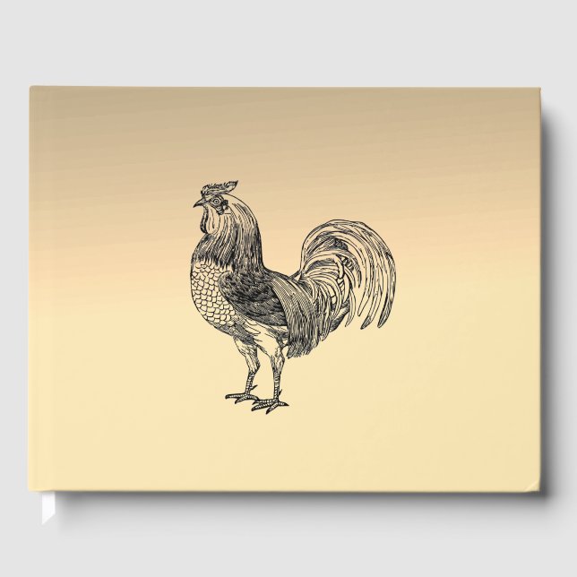 Libro De Visitas Rústico Rooster (Anverso)
