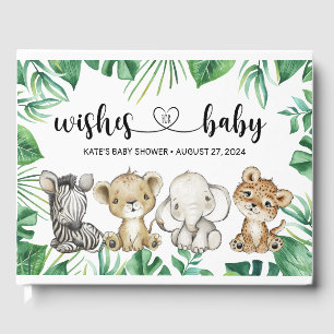 Libro De Visitas Safari Wild Animals Baby Shower Guest Book