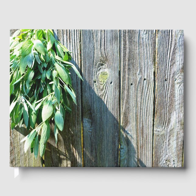 Libro De Visitas Sage Barn-wood de corte fresco (Anverso)