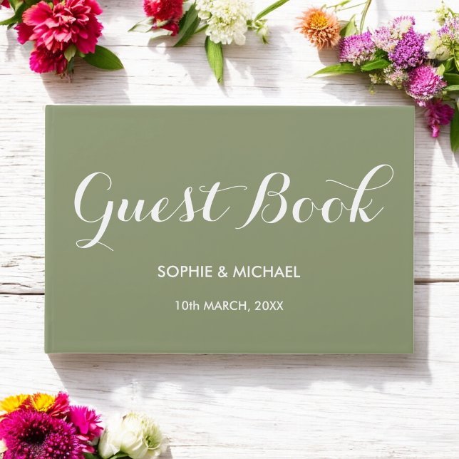 Libro De Visitas Sage Green Boda Guest Book (Subido por el creador)