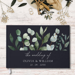Libro De Visitas Sage Green Eucalyptus Greenerenery Boda de hojas