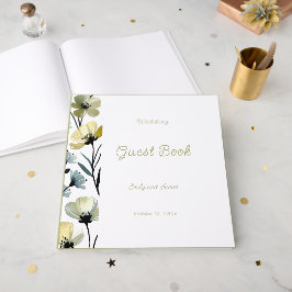 Libro De Visitas Sage Green & Soft Yellow Botanical Wedding