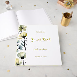 Libro De Visitas Sage Green & Soft Yellow Botanical Wedding