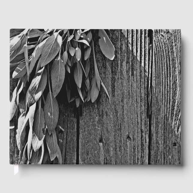 Libro De Visitas Salvia cortada fresca gris barn-wood (Anverso)