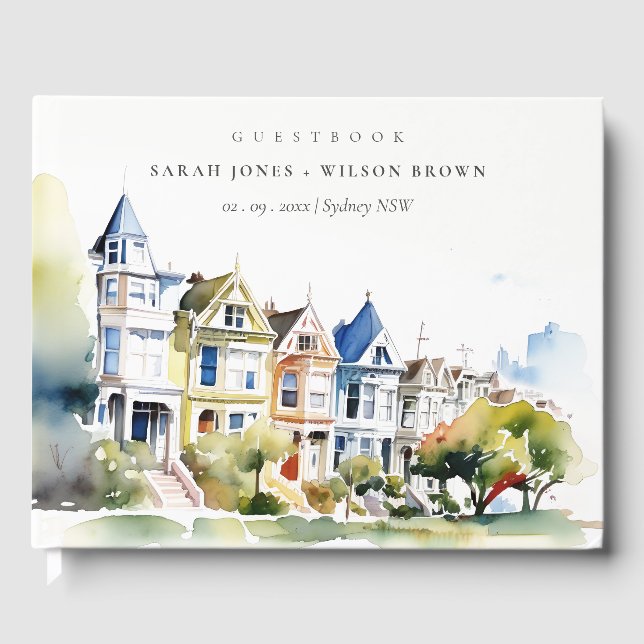 Libro De Visitas San Francisco Painted Ladies Landscape Wedding (Anverso)