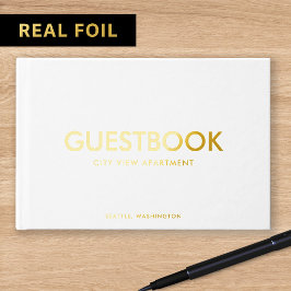 Libro De Visitas Sans Serif Moderno con Estilo